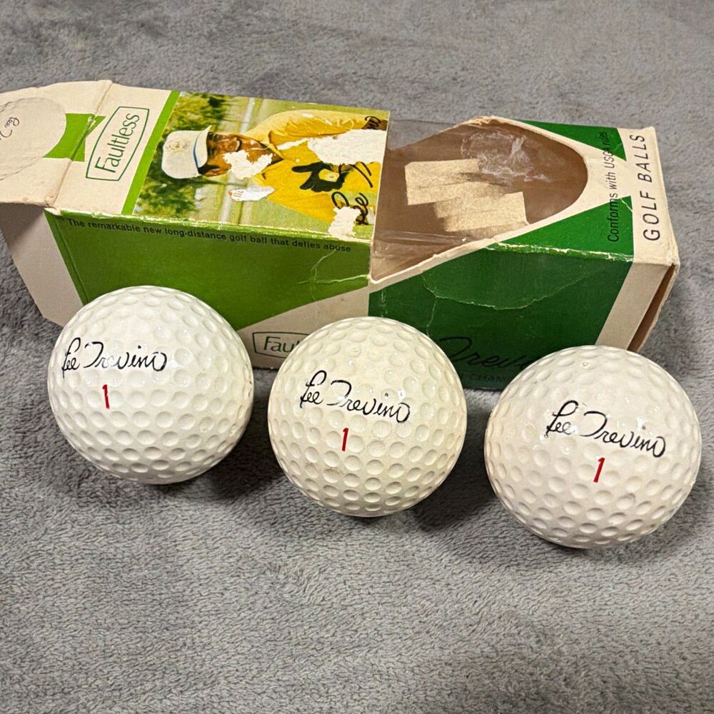 Faultless Lee Trevino Tour Preferred White Golf Balls, 3-Pack, U.S. Open